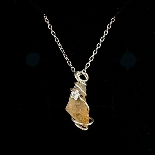 Citrine Raw Stone Pendant