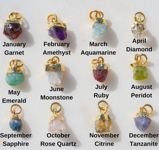 Birthstone Mini Raw Pendants