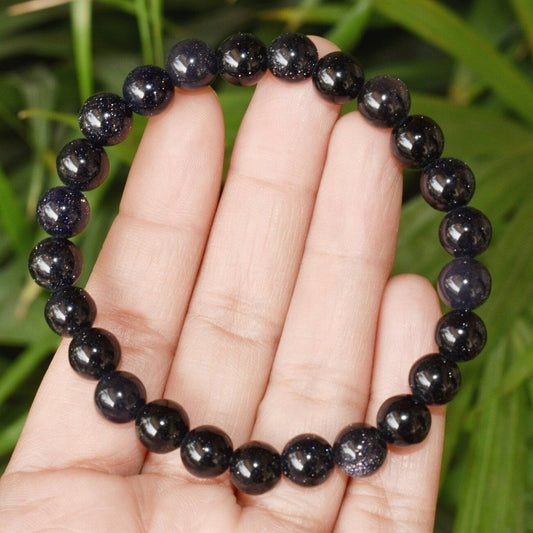 Blue Sandstone Bracelet - 8mm